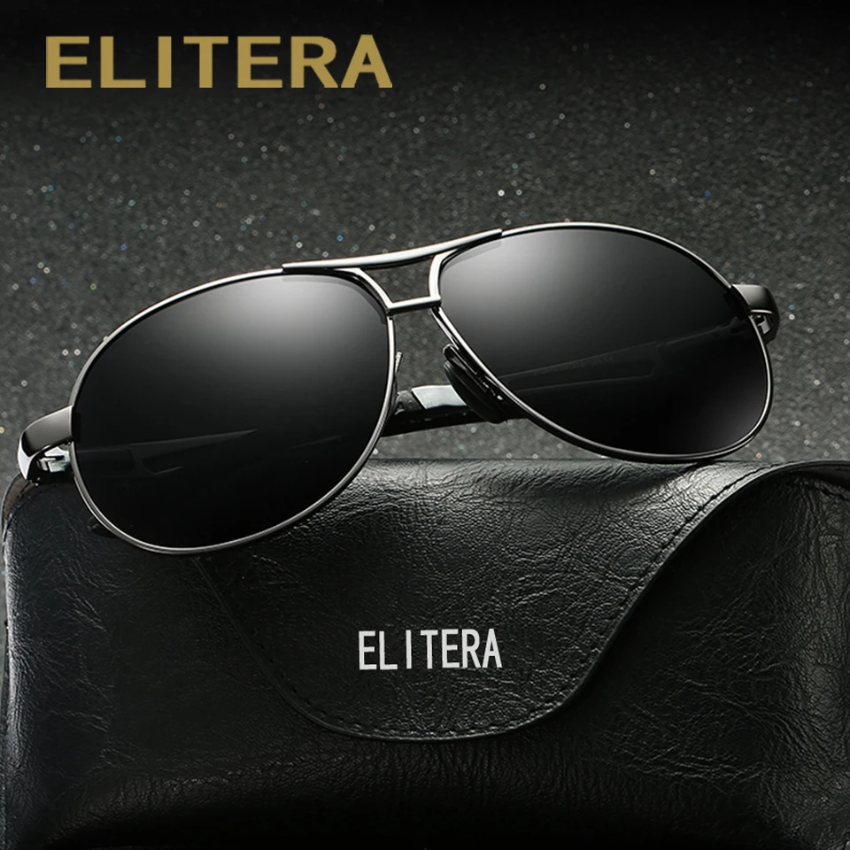 ELITERA фирменный дизайн мужские поляризованные солнцезащитные очки пилотное