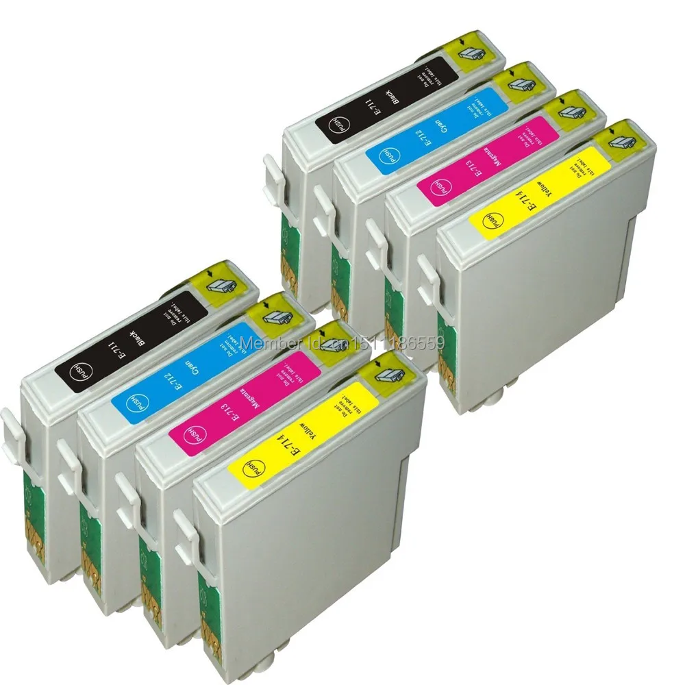 

8 Compatible Ink Cartridges for Epson stylus SX105 SX205 SX215 SX415 SX515W DX4000 DX4050 DX9400 DX9400F Printer