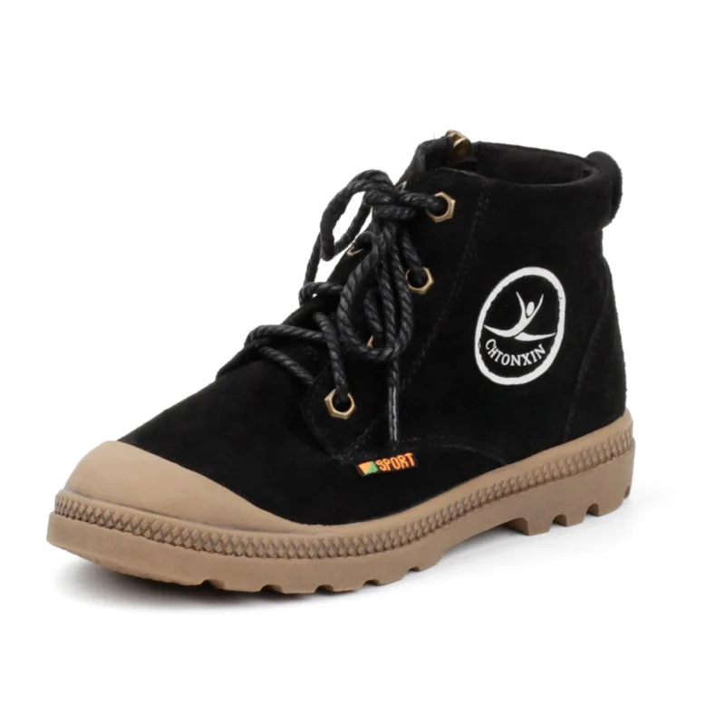 Koovan/детская обувь 2017 г. Весенние новые детские кожаные ботинки Мартенс для