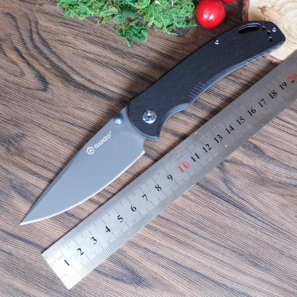 Ganzo G7533 F7533 58-60HRC 440C G10 или углеродного волокна ручка складной Ножи выживание на открытом воздухе кемпинга нож карманный тактический