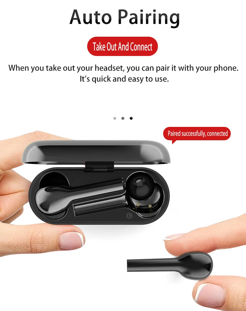 Беспроводные наушники Caletop TWS, двойной драйвер, супер бас, Bluetooth 5,0, наушники, спортивные гарнитуры, 6D, звук музыки, сенсорное управление