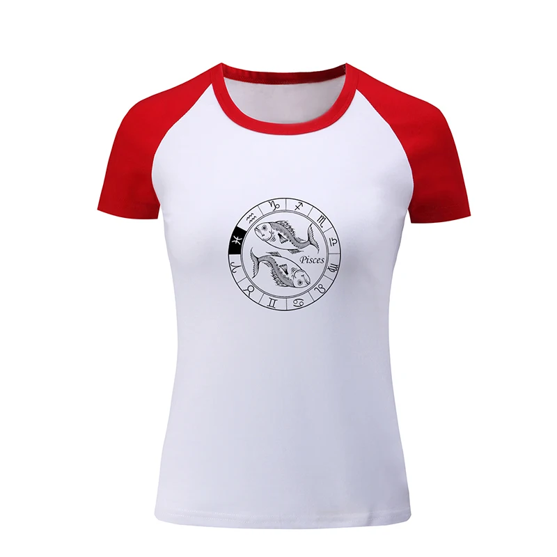 Созвездие Девы рыба Стрелец весы дизайнерская женская футболка с коротким