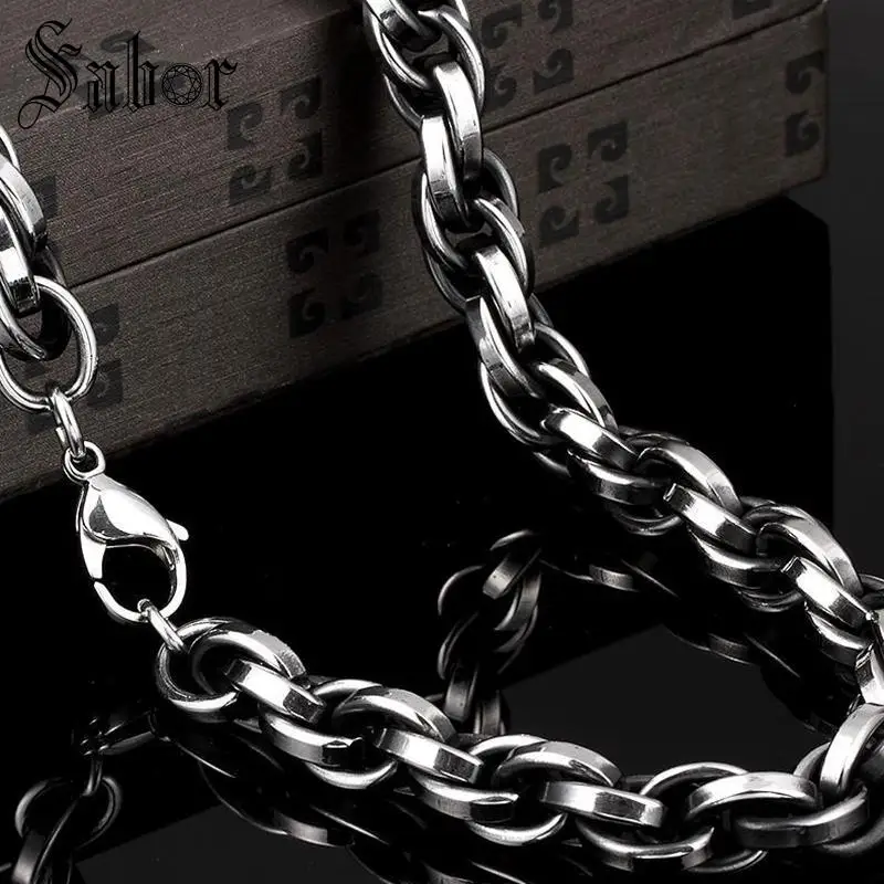 Геометрический цепи Цепочки и ожерелья панк Титан для Для мужчин импортные