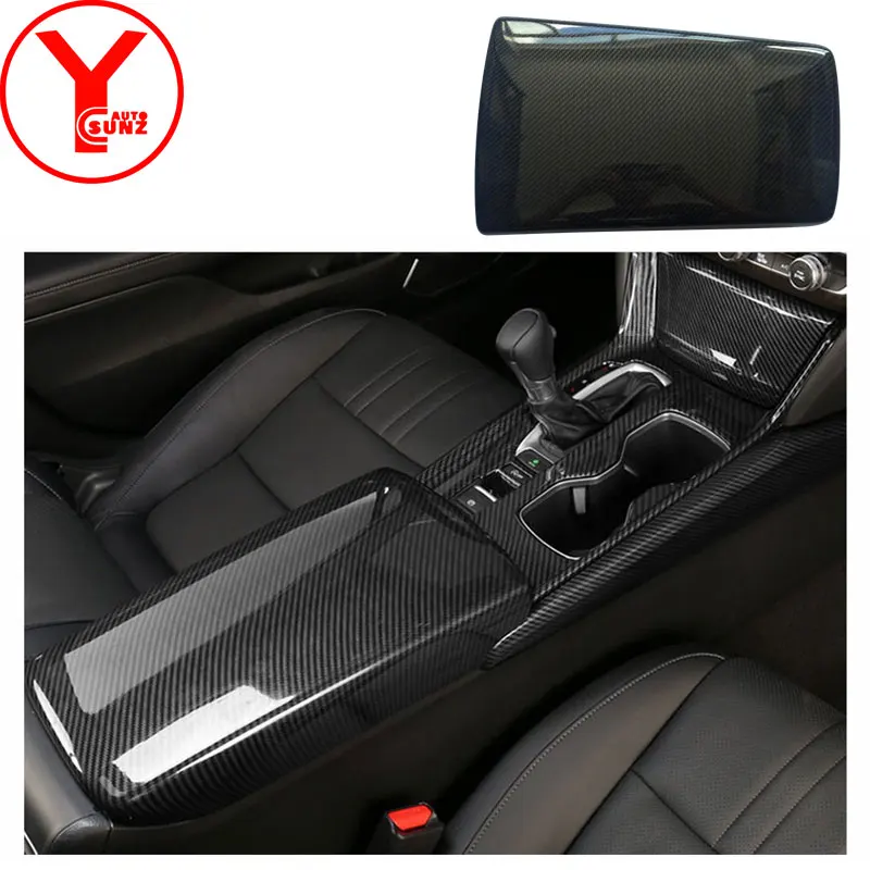Крышка подлокотника центральной консоли из углеродного волокна для honda accord LX 10 2018