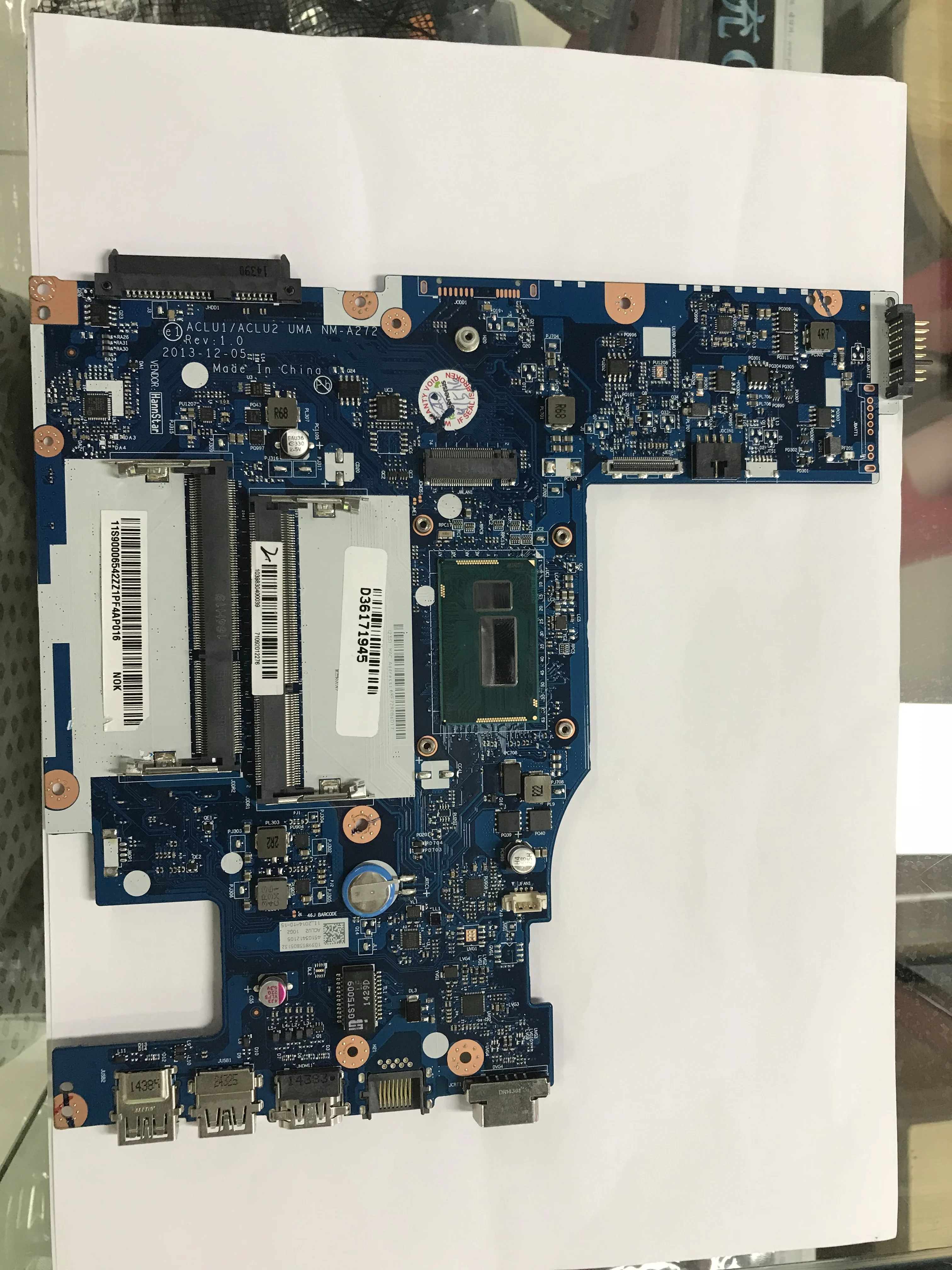 Материнская плата ACLU1/ACLU2 для Lenovo материнская ноутбуков и с поддержкой CPU 3558U