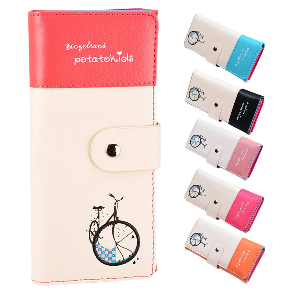 Fashion Design Lady Women Wallet PU Leather Purse Clutch Long Bicycle Pattern Zip Card Holder Top Quality 88 WML99 | Багаж и сумки