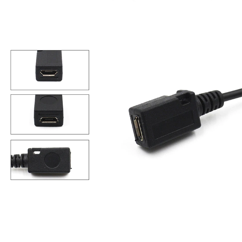 Высокое качество Черный 2 в 1 OTG Micro USB хост Мощность Y сплиттер адаптер к Micro 5 Pin Мужской Женский кабель 100 шт
