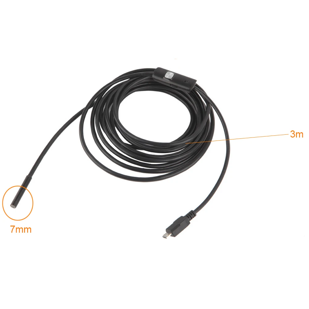 Protmex Android эндоскоп Бороскоп, 1,3 миллионов Пиксели USB 5,5 мм осмотра на змеевидной трубке Камера с 6 светодиодный, IP67 Водонепроницаемый