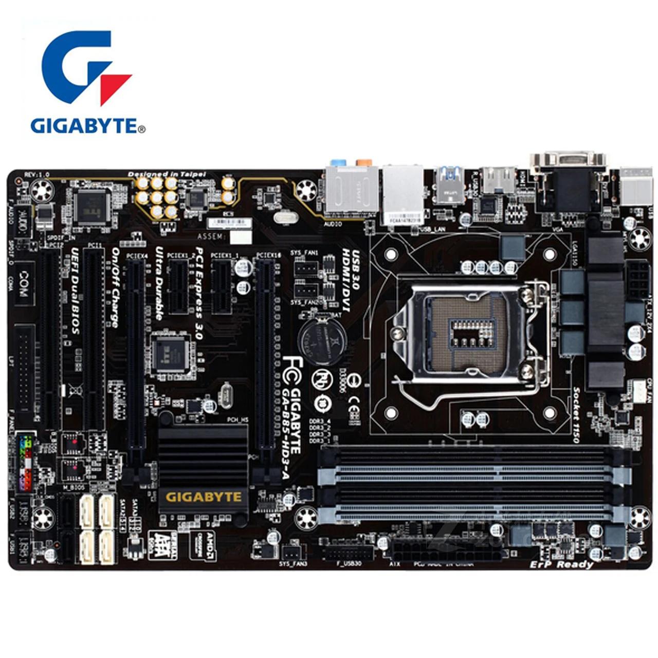 For Intel B85 DDR3 100% Original Gigabyte GA-B85-HD3-A LGA 1150 Motherboard 32G B85-HD3-A Desktop Mainboard SATA 3 USB3 Used