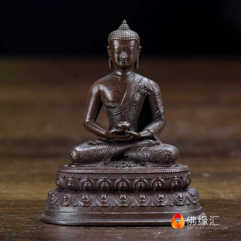 

Taiwan Tibetan Buddhist Tantric Buddhist ornaments Seiko 7cm/ copper antique Amitabha carry small statues of Buddha