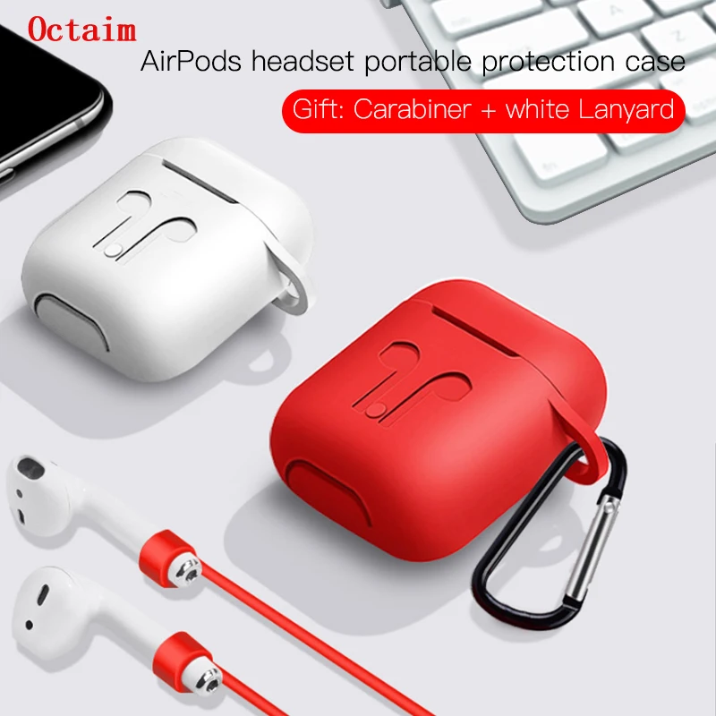 Soft Earphone Case For Apple Airpods Strap Silicone Headphone Cases Accessories Protective Wireless Bluetooth Cover | Электроника