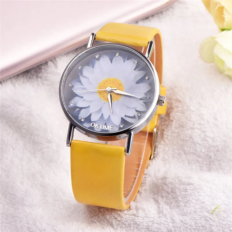 Новая мода женские часы кроссовки с цветочным принтом Повседневная кожаная