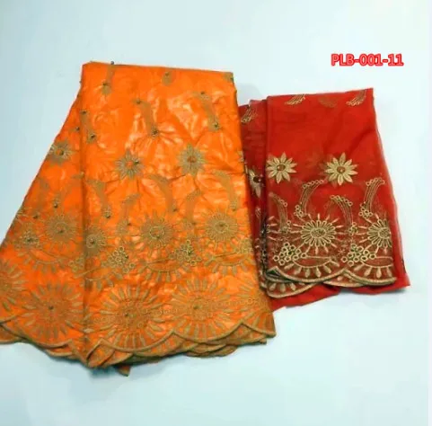 Зеленый и золотой 7 метров/lot Базен Riche Getzner 2018 в 5 ярдов с 2 Тюль veile африканском