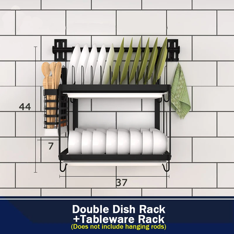 Dish Rack F 304 нержавеющая сталь сушилка для посуды настенная кухонная полка сливная чаша столовые приборы подстаканник Подставка-сушилка для посуды с поддоном кухонный Органайзер - Цвет: Dish Rack F