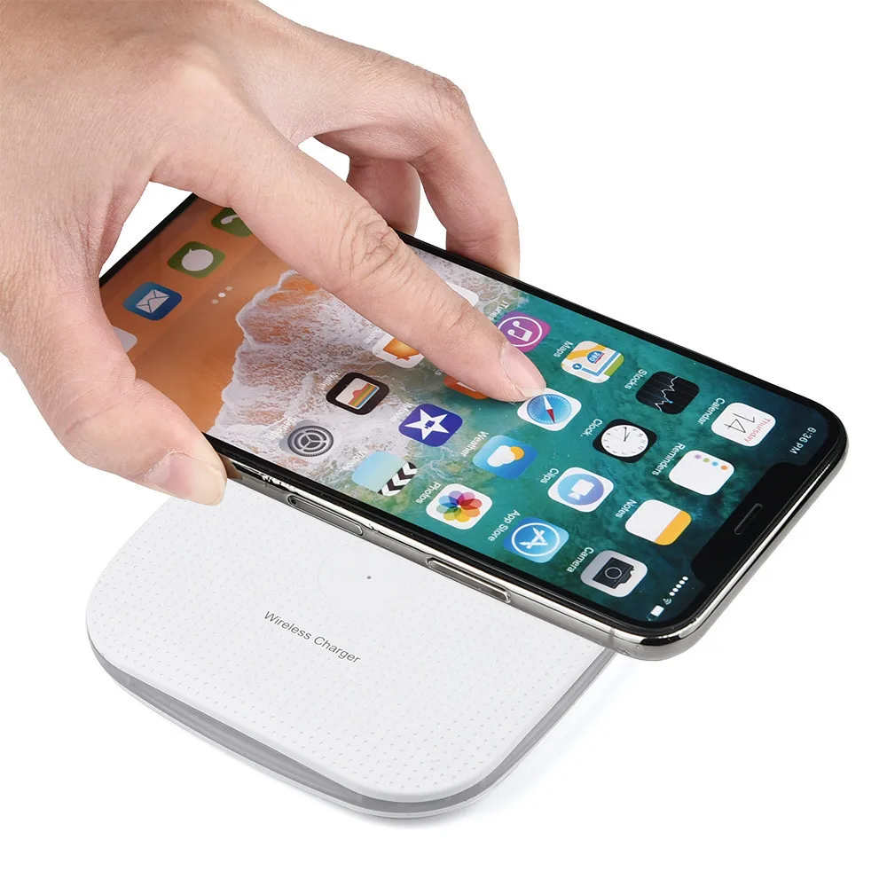BEHATRD Ultra-thin Mini Qi Wireless Charger Power Charging Pad For Iphone XS/XS Max/XR#Y4 | Мобильные телефоны и
