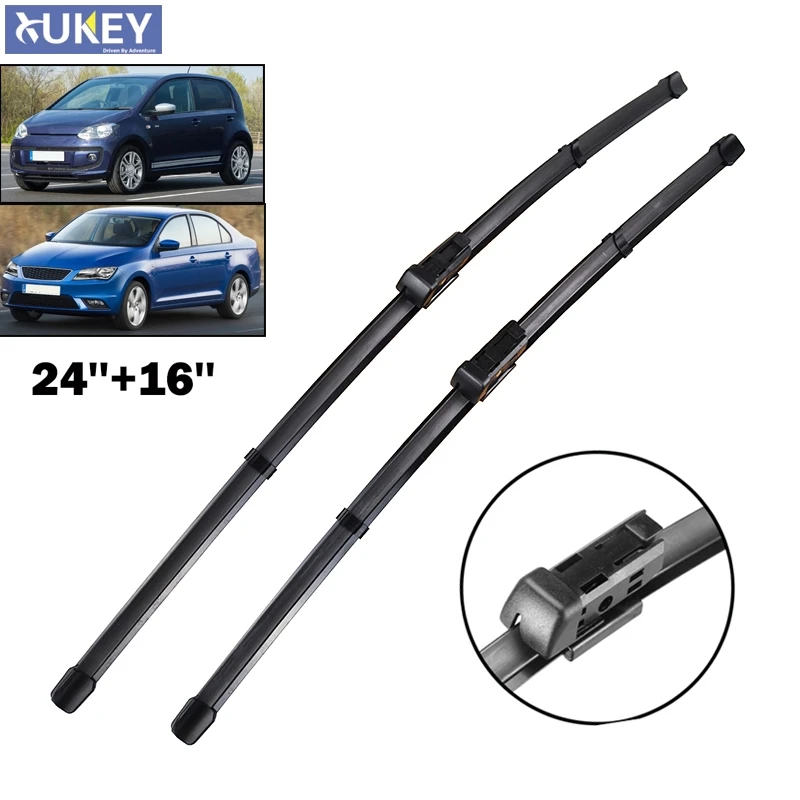 

Щетки стеклоочистителя Misima 24 дюйма 16 дюймов для Seat Toledo, стеклоочистители для переднего стекла для VW UP 2017, 2016, 2015, 2014, 2013, 2012, 2011