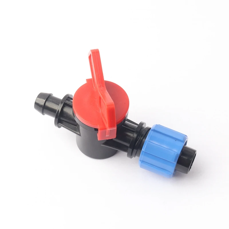 

10pcs 16mm Drip Tape By-pass Valve Threaded Lock Fixed Greenhouse Drip Irrigation System Soft Pipe Locknut Connector