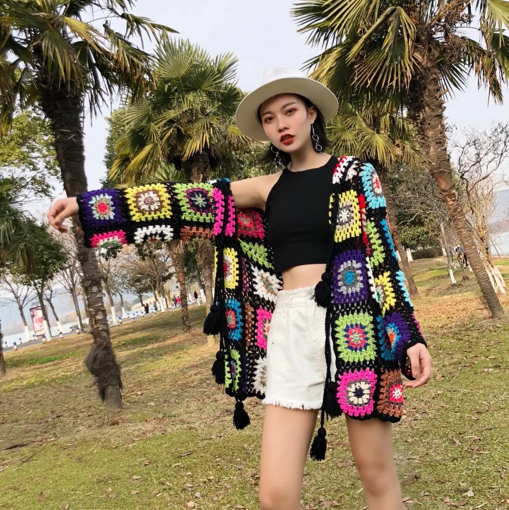 2020 New Hot Sales Ladies Boho Blouse Hollow-out Sweater Jumper Fashion Casual Pierced Pullover Women Autumn Summer Knitwear | Женская