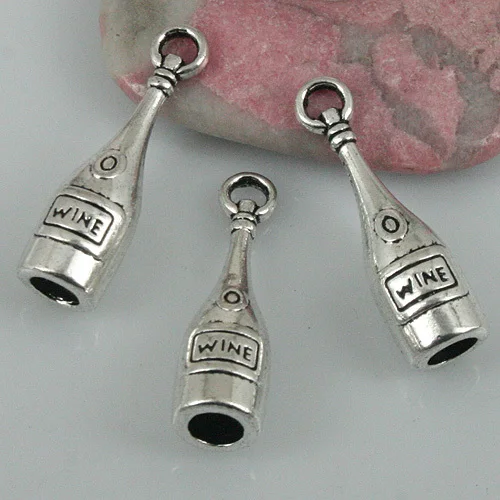 

16pcs tibetan silver color wine bottle design charms EF0434