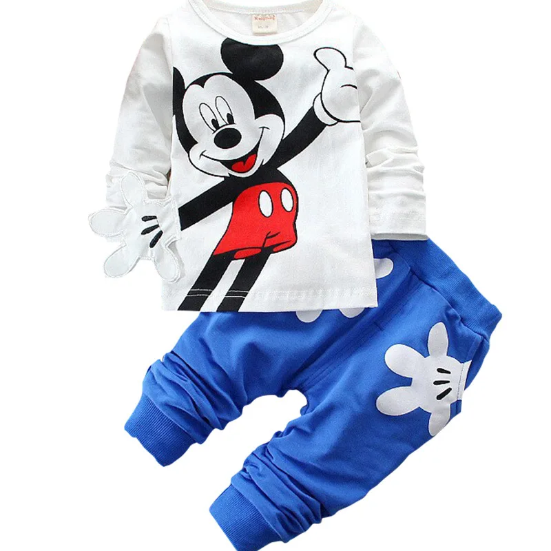 Brand New Baby Boys Clothes Set Minnie Mickey Cartoon Kids Girls Tracksuit Clothing Suits Autumn 3Pcs Sets Hooded Coat Toddler | Детская