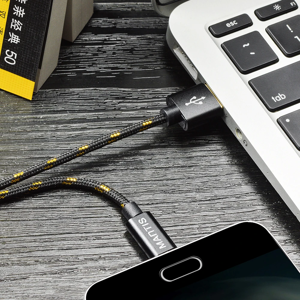 Micro USB кабель MANTIS позолоченный USB кабель для быстрой зарядки 1 м нейлоновый кабель для зарядки и передачи данных для samsung Redmi Android зарядное устройство адаптер