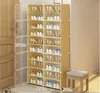Лаванда DIY Multi-layer Economical Simple Shoe Cabinet Economize Space Doorway Cabinets Dustproof Home Shoe Shelf Cabinet High Quality - Цвет: Лаванда