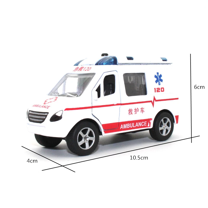 ETI 1:43 модель автомобиля из сплава Детские литые игрушки звук скорой помощи и свет