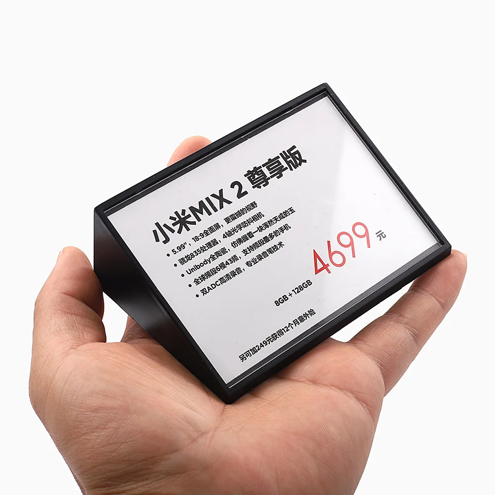 

6pcs Stand or Lie Plastic Countertop Advertising Display Stand Price Holder For Hotel or Store Use New Style Price Tag