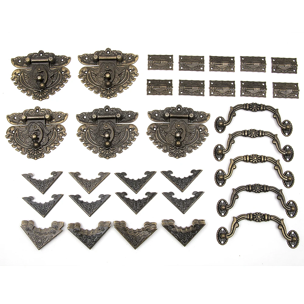 60 шт. ящик для ювелирных изделий деревянная коробка дверная защелка шкафа крючок