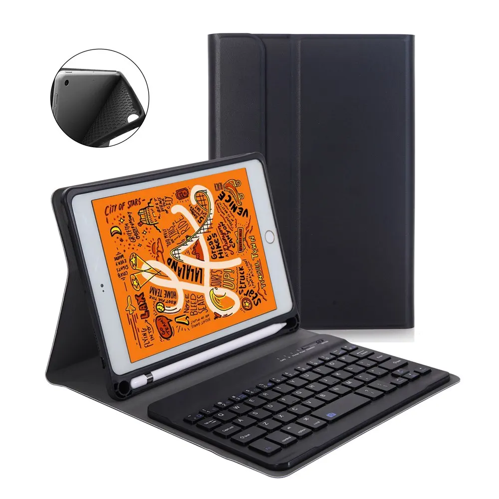 Тонкий держатель для карандашей и смарт клавиатура Bluetooth iPad Mini 5 4 3 2 1 A2133 A2124 A2125 A2126