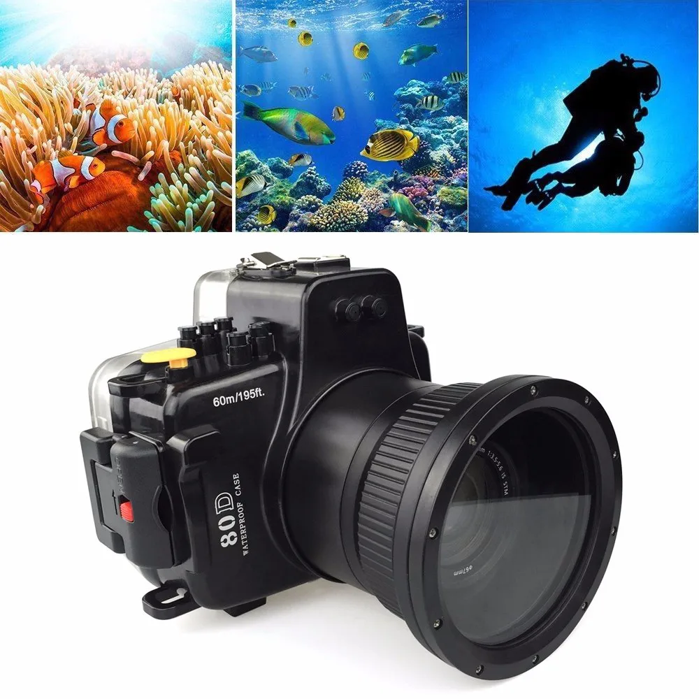 Чехол для подводной камеры Meikon водонепроницаемый чехол 60 м экшн Canon EOS 80D
