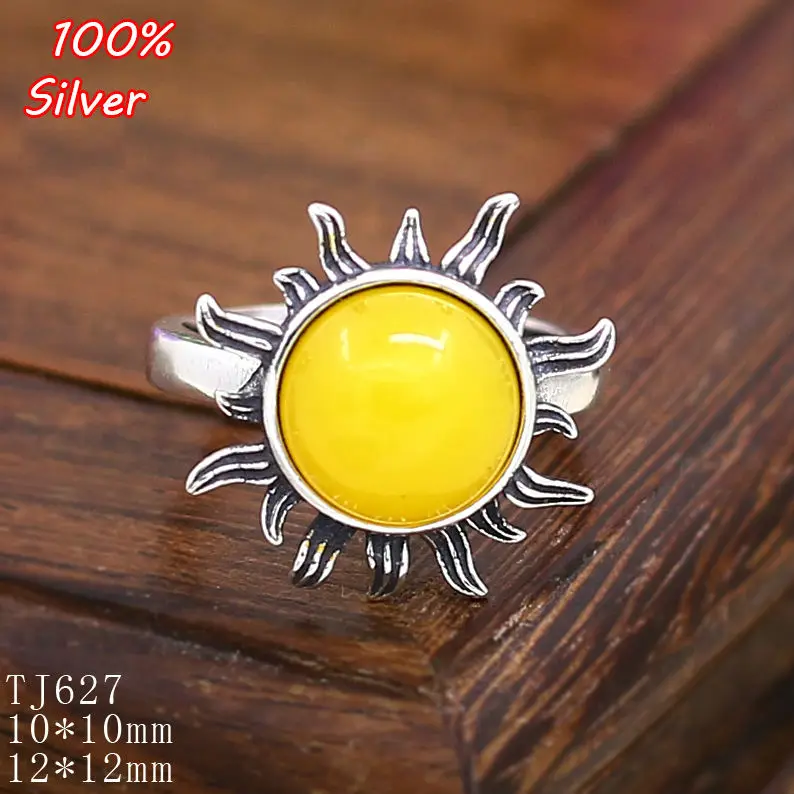 Оптовая продажа регулируемое кольцо для солнца с круглым кабошоном 10/12 мм