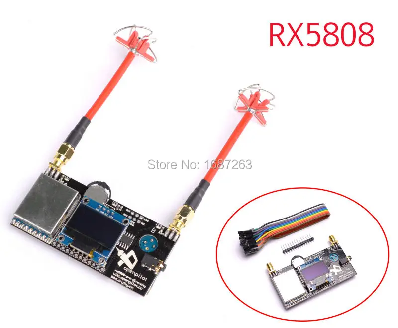 FPV 5 8G 40CH RX5808 Pro divity приемник OLED дисплей + RHCP антенна для Fatshark видео очки Racer Quadcopter -