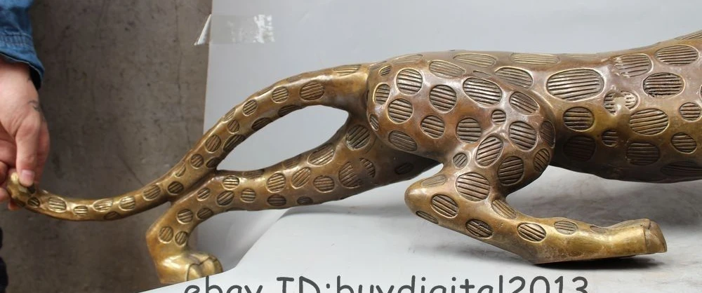 39 &quotКитайский свирепый злой фэншуй животное дикого леопарда пантера Статуэтка