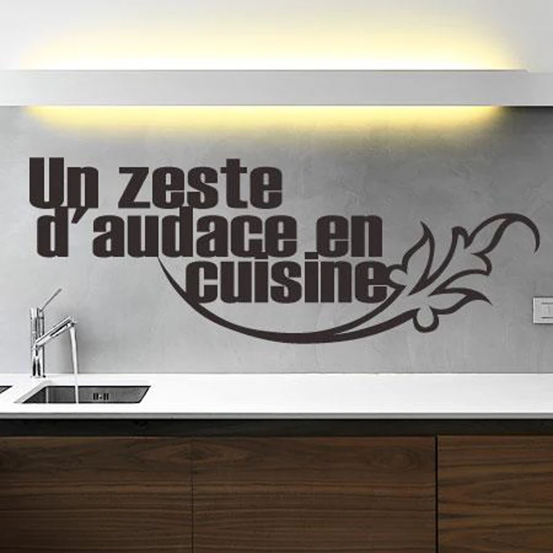 

Kitchen Enthusiasm Art Stickers Restaurant Kitchen Removable Vinyl Wall Stickers DIY Home Decor Waterproof Wallpaper JG1641