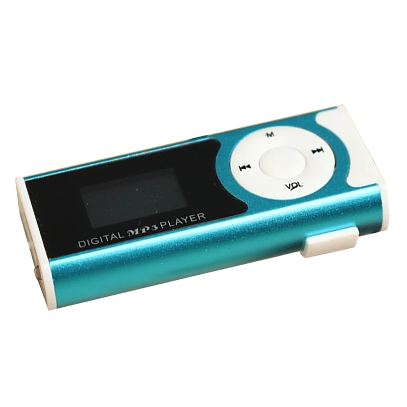 AAAE Top Mini USB Clip LCD MP3 Music Player With LED Light Support 16GB Micro SD TF Card(Blue/Rose red/Silver/Black/Green) | Электроника