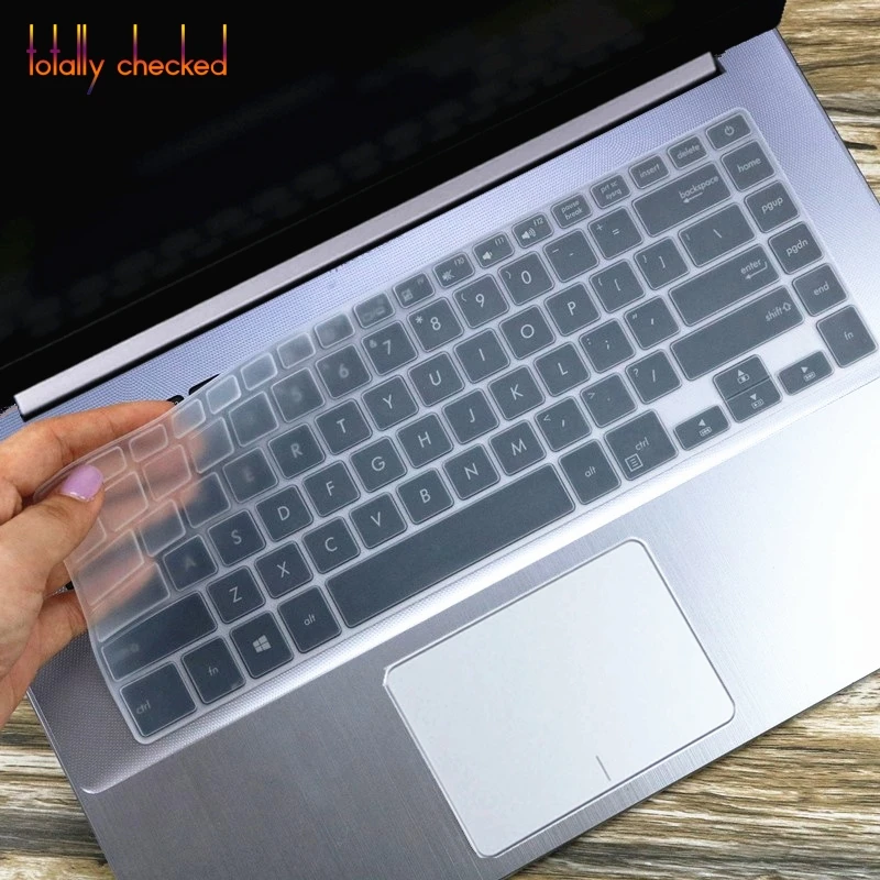 Силиконовая защитная накладка для клавиатуры кожного Покрова гвардии Vivobook X510 1" для Asus Vivo книга ASUS Vivo книга X510Uf X510Uq X510Un X510U - Цвет: clear
