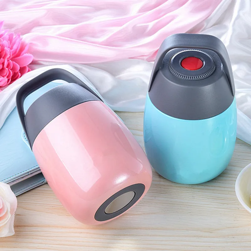 

Stainless Steel Thermos cup Food with Containers Insulated Thermal Lunch Box Soup Mug Container for Kids with Carrying Lunch Bag
