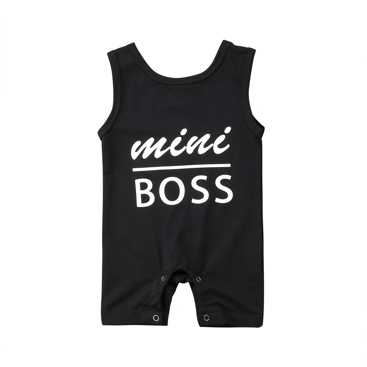Милый комбинезон с надписью для новорожденных мальчиков и девочек черный