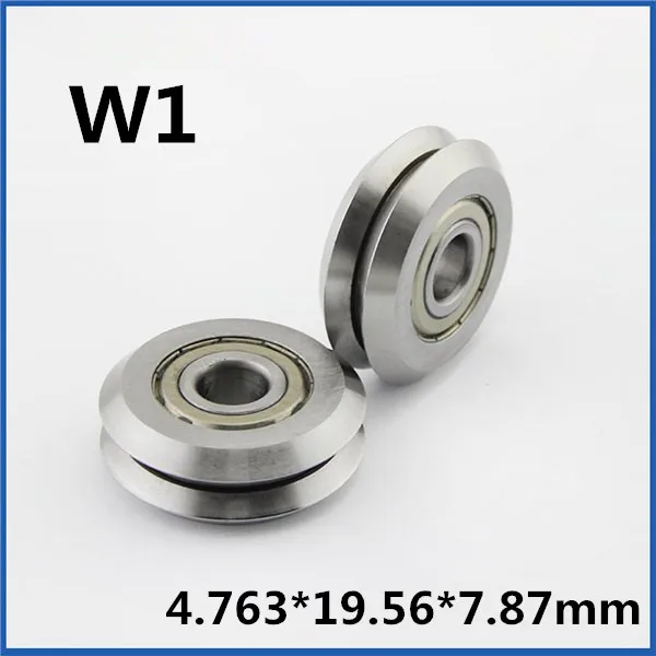 10pcs   V / W groove pulley  wheel bearings W1 W1X VW1X RM1 RM1X  Track guide  bearing  4.763*19.56*7.87 mm