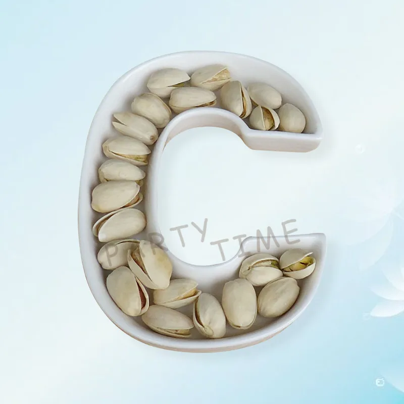 

Party Plates, Ceramic English Letter Dish, Letter C shape Dessert Dish