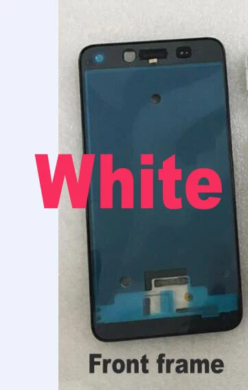 White Front frame Лицевая пластина для ЖК-дисплея, рамка передней средней рамы, корпус батареи, задняя крышка, чехол для huawei Y5 II y5-2 CUN U29 L21 L01 L02 L03 L22 - Цвет: White Front frame