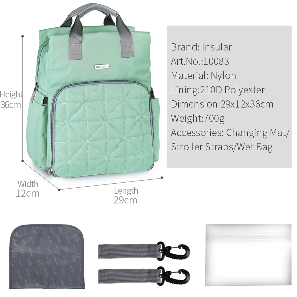 Водонепроницаемая сумка для детских подгузников стильный дорожный ранец мам и