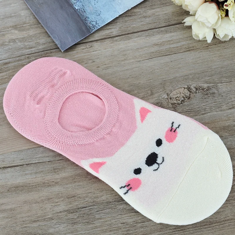 Носки-невидимки женские хлопчатобумажные Нескользящие 5 пар |