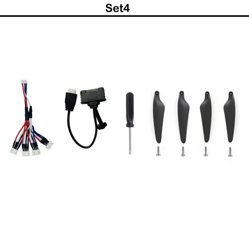 set4 Hubsan H117S Zino Радиоуправляемый Дрон Квадрокоптер запасные части 11,4 V 3100mAh Интеллектуальный летный аккумулятор/зарядное устройство/пропеллер/подключенный кабель - Цвет: set4