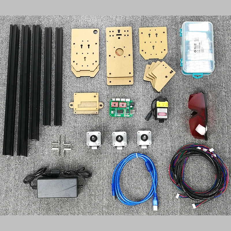 2018 г. новейшая лазерная гравировка сделай сам черный металлический корпус 2500 мвт