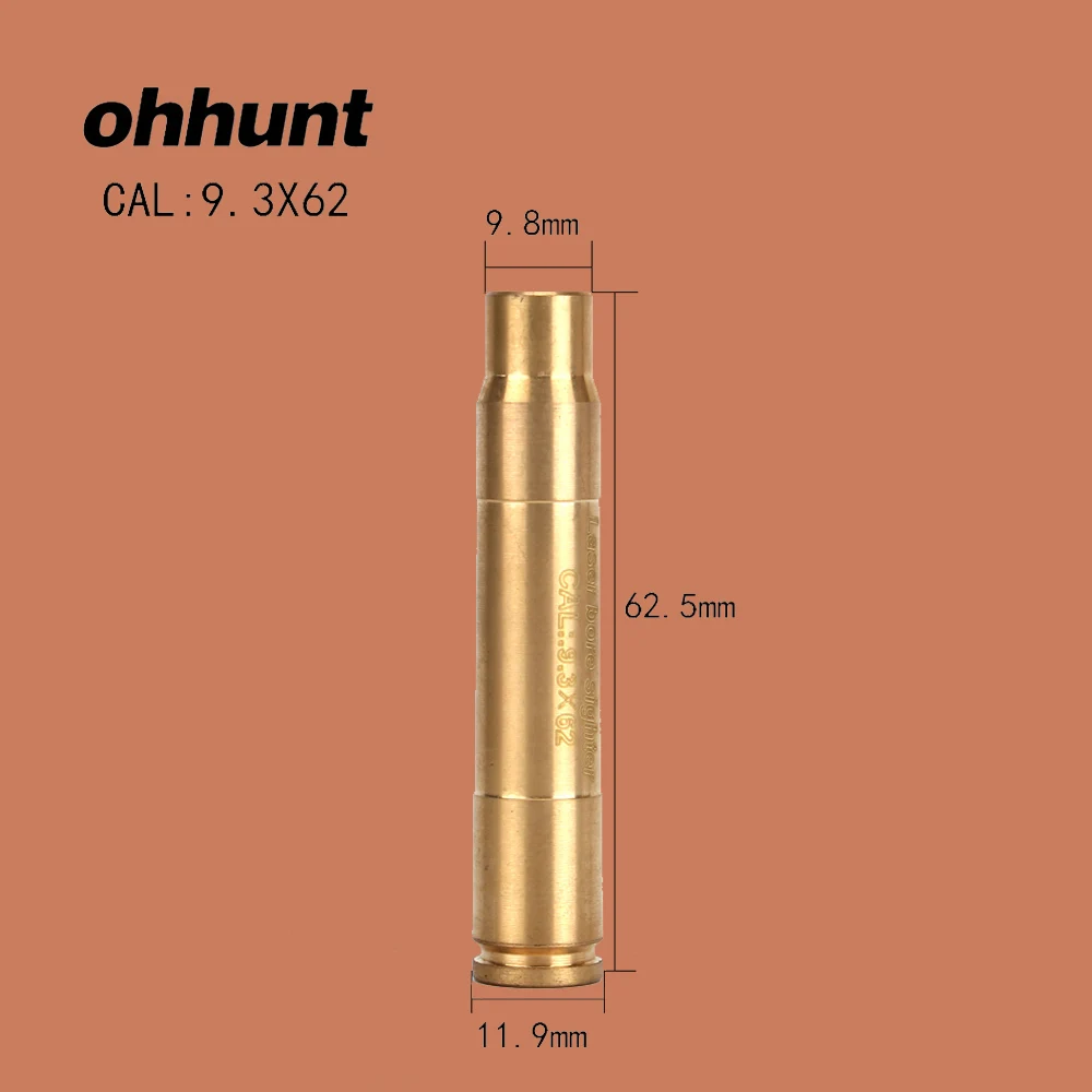 

Ohhunt CAL 9. 3x62 Латунный картридж с красным лазером для дальнозоркости, аксессуары для охоты, для пистолета