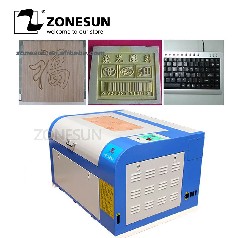 ZONESUN 110/220 в 50 Вт 400*600 мм мини CO2 лазерный гравер гравировальный станок для резки 4060
