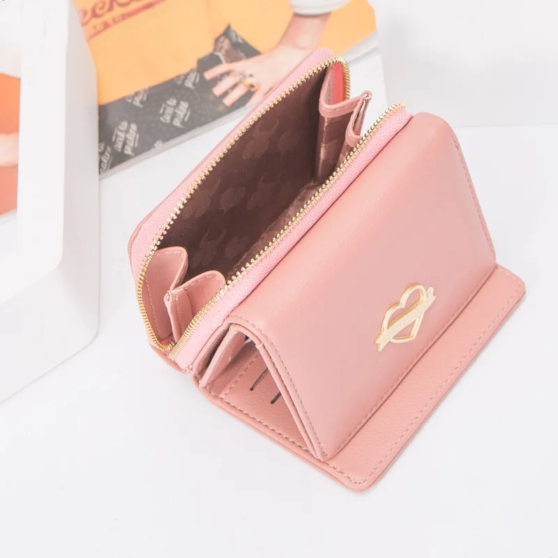 WEICHEN Trifold маленький кошелек для женщин с сердечком женские кошельки женский