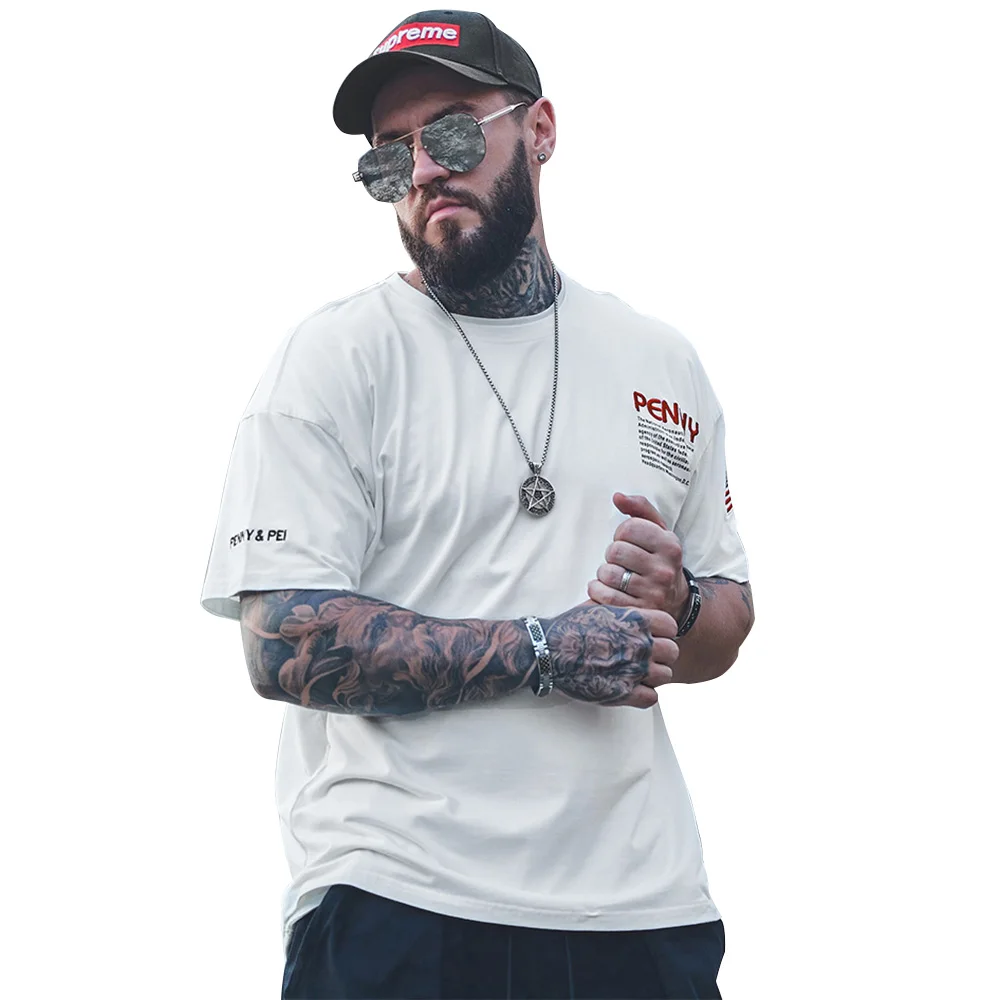 Мужская хлопковая футболка Веселая Харадзюку уличная одежда Хип Хоп Модный